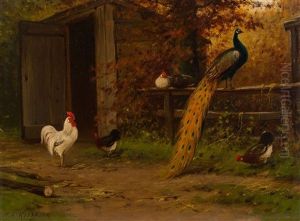 The Hen House by Marinus Adrianus Koekkoek the Younger