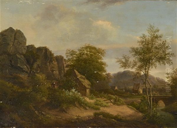 Felslandschaft Mit Bauernhausern - view 1
