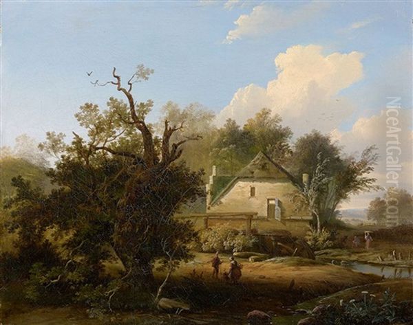 Paysage Au Moulin En Bord De Riviere - view 1