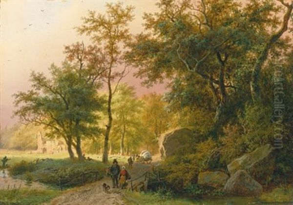 Travellers On A Road - view 1
