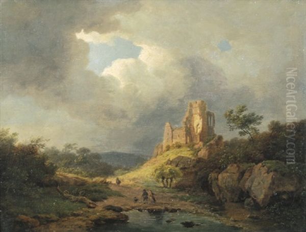 Sturmische Landschaft Mit Ruine - view 1