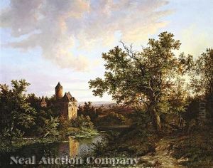 Landscape Capriccio: A Rhenish Castle By A Pond