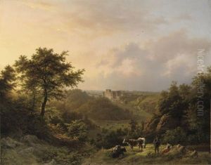 Paysage Montagneux Dans Le Grand-duche De Luxembourg - The Stronghold Hollenfels, Luxembourg by Barend Cornelis Koekkoek