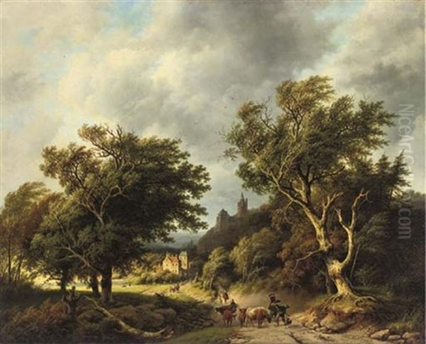 Der Windstoss - The Sun Breaking Through Clouds Near Cleves - view 1