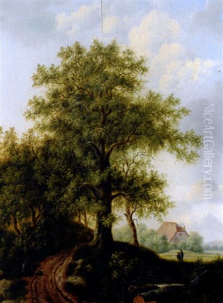 Landschaft Mit Grosem Eichenbaum - view 1