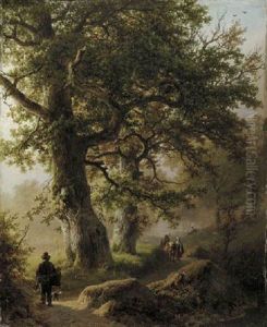 Boschgezigt Bij Morgenstond by Barend Cornelis Koekkoek