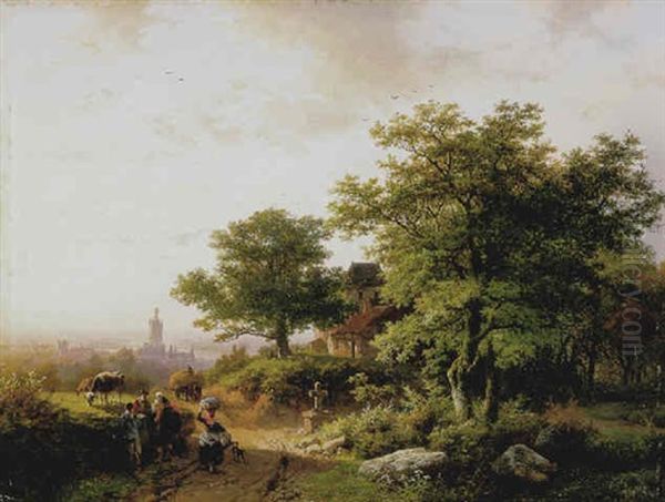 Heuvelachtig Landschap Met Een Gezicht Op Kleef - view 1