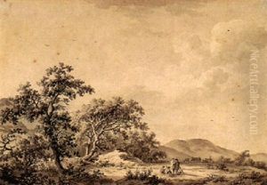 Shepherds In A Hilly Landscape