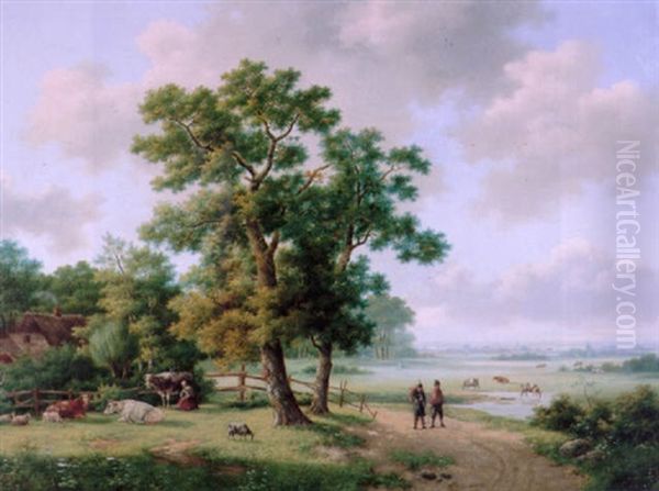 Travellers In An Extensive Landscape - view 1