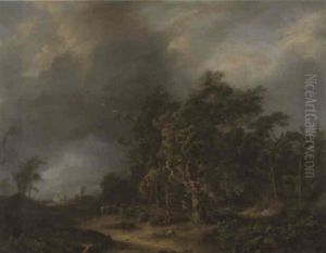 Le Coup De Vent by Barend Cornelis Koekkoek