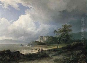 A Coastal Landscape: A Summerday Breeze by Barend Cornelis Koekkoek