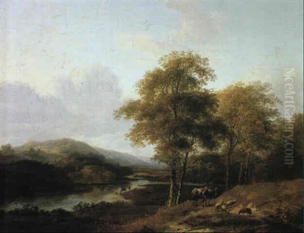 River Landscape With Figures - view 1