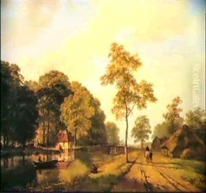A Summer Landscape In The Country Of Utrecht by Barend Cornelis Koekkoek