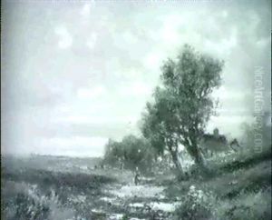 Landschaft Unter Hohem Bewlktem Himmel