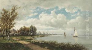 Windmills Near The Kinderdijk