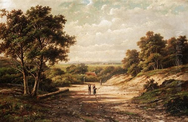 Figures On A Country Road - view 1