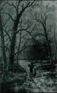 A Father And Daughter Gathering Sticks In The Snow by Hendrik Barend Koekkoek
