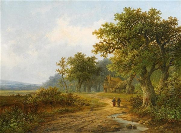 Landschaft Mit Bachlauf Und Feldweg - view 1