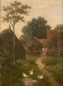 L'hiver - L'ete (pair) by Hendrik Pieter Koekkoek