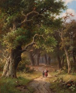 Figures On A Forest Path Figures On A Forest Path