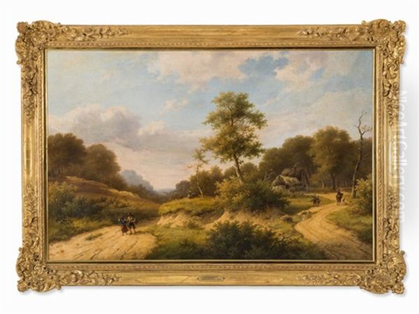 Hikers In Landscape - view 1