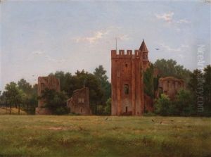 Ruin Of The Castle Of Brederode by Hendrik Pieter Koekkoek