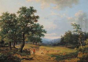 Untitled (a Summer Walk) by Hendrik Pieter Koekkoek