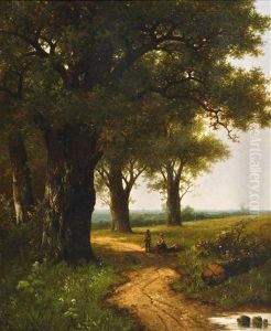 Auf Dem Feldweg Unter Grosen Eichen Auf Dem Feldweg Unter Grosen Eichen