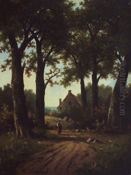 Een Bosachtig Landweg - view 1