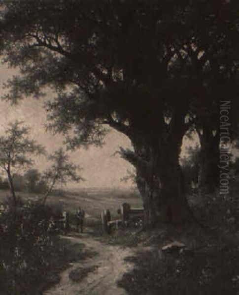 Figures Resting At The Edge Of A Wood - view 1