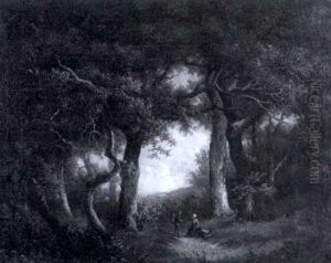 Rastendes Bauernpaar Auf Der Lichtung Eines Gewaltigen Laubwaldes Rastendes Bauernpaar Auf Der Lichtung Eines Gewaltigen Laubwaldes