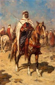 Arabieren Te Paard by Hermanus Willem Koekkoek