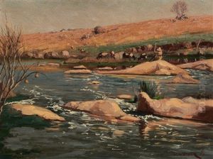 Jukskei Rivier Wes Van Bryanston Pad by Hermanus Willem Koekkoek