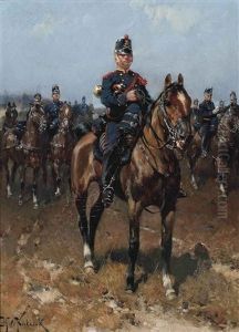 Dutch Field Artillery by Hermanus Willem Koekkoek