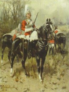 Dutch Cavalry by Hermanus Willem Koekkoek