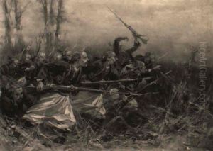 Charging Infantry by Hermanus Willem Koekkoek