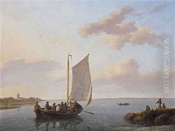 Sailing In A Calm Estuary - view 1