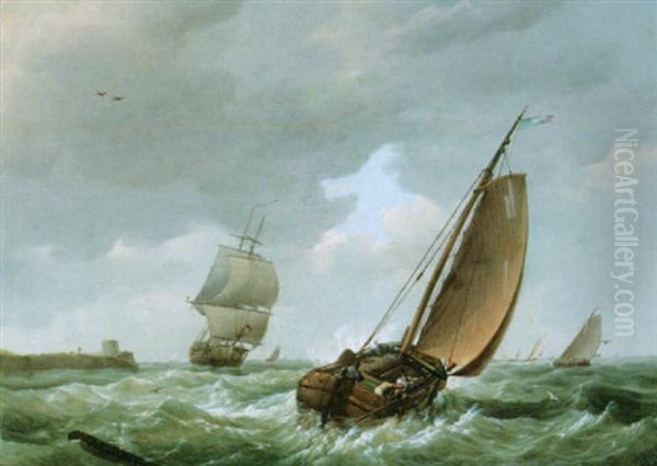 Sainling Boats On A Choppy Sea - view 1