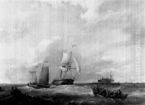 Out To Sea by Johannes Hermanus Koekkoek Snr