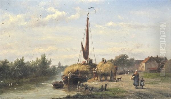 Unloading The Hay - view 1