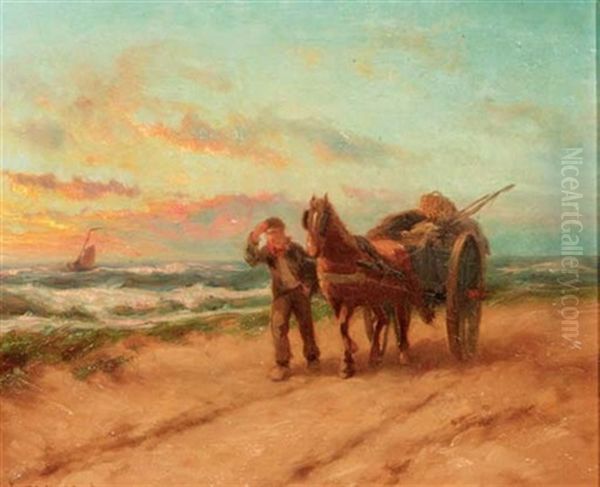 A Shell Fisher On His Way Home - view 1
