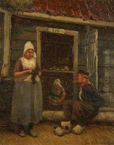 Interieur Bei Vollendam by Johannes Hermanus Barend Koekkoek