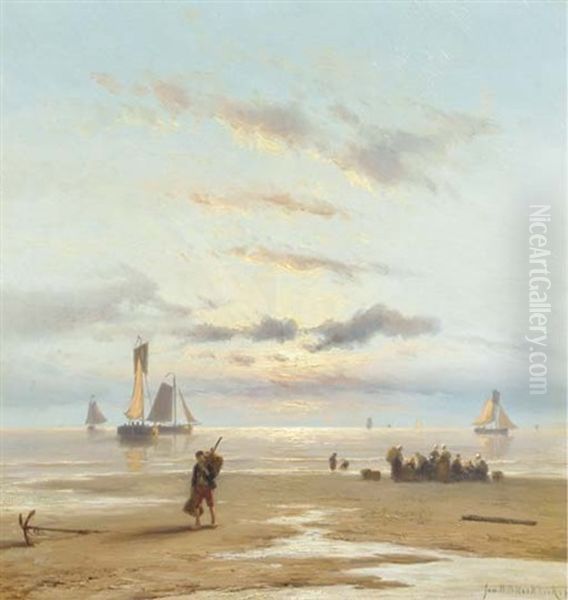 Sunset At Scheveningen Beach - view 1