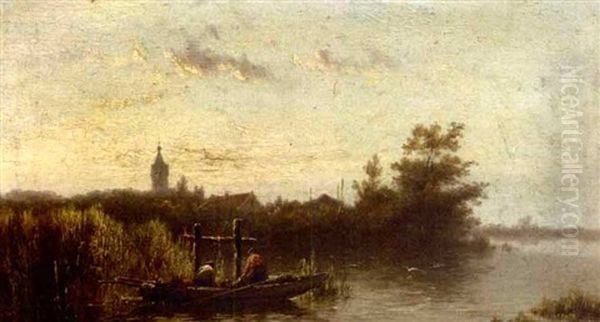 Fishermen In A Polder Landscape - view 1