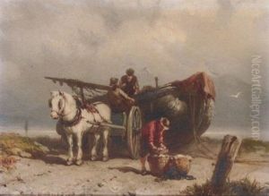 The Meeting On The Beach by Johannes Hermanus Barend Koekkoek