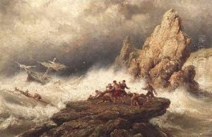 Schiffbruch Vor Der Englischen Kuste by Johannes Hermanus Barend Koekkoek