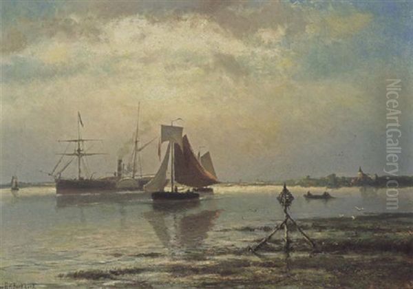 Shipping In An Estuary - view 1