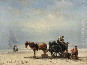 Unloading The Catch by Johannes Hermanus Barend Koekkoek