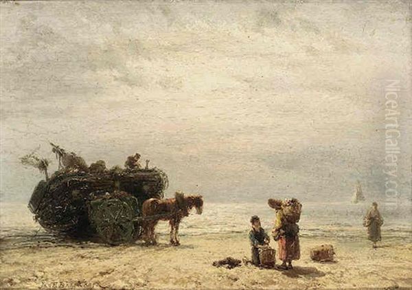 Fisherfolk On The Beach - view 1