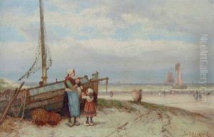 Bringing The Catch Home by Johannes Hermanus Barend Koekkoek
